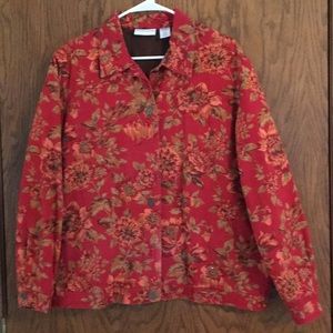 Alfred Dunner Embellished Floral Fall Jacket - 14